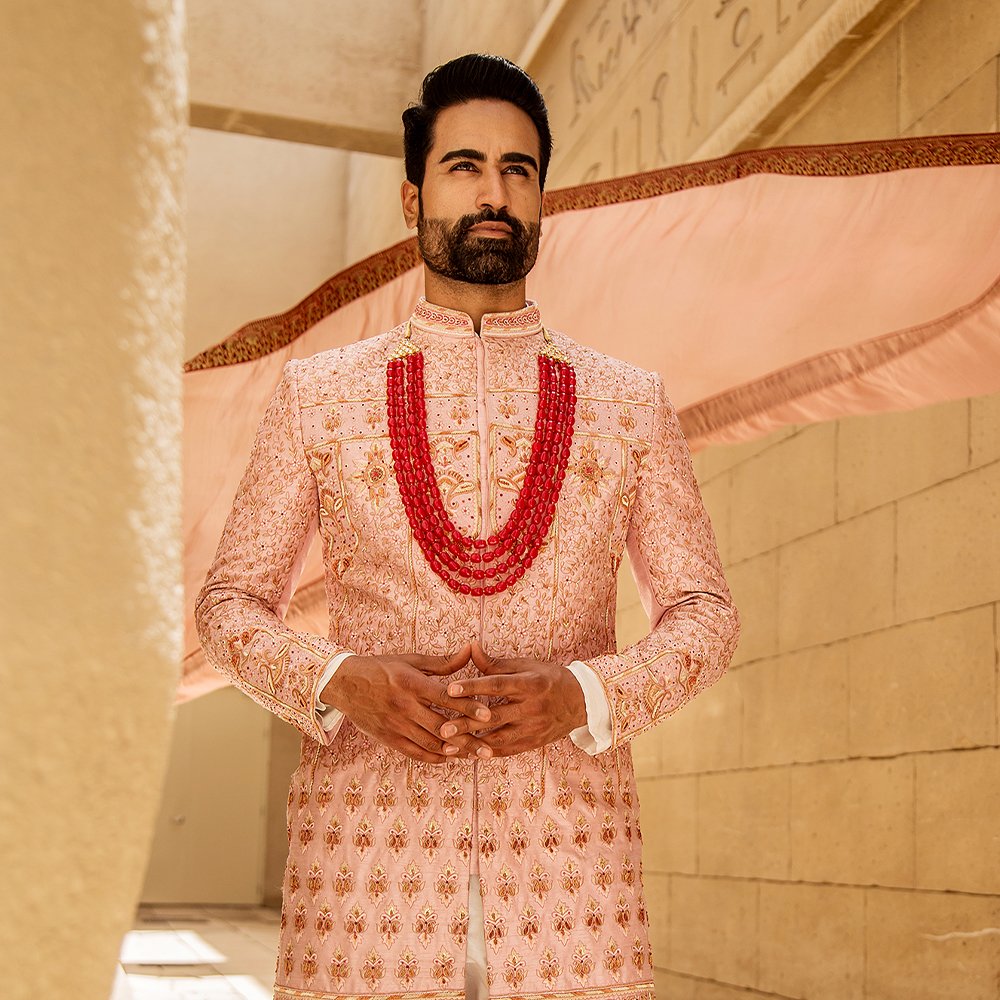 Sherwani with mala – Megaan